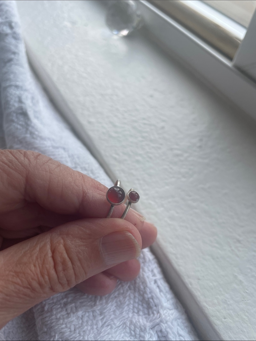 Sterling Silver carnelian handmade rings - Picture 3 of 5